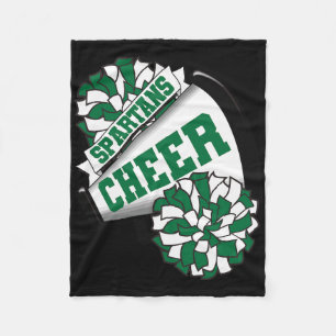 Spartans Cheer Ck To School Cheerleading Spirit G  Fleece Blanket