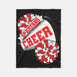 Spartans Cheer Ck To School Cheerleading Spirit R Fleece Blanket