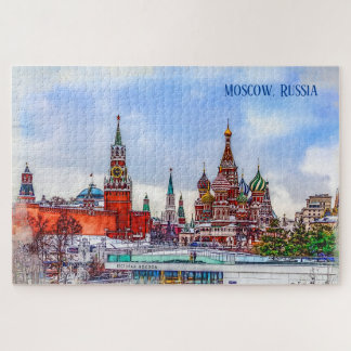 Spassky Tower and Moscow Kremlin, Russia. Jigsaw Puzzle