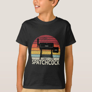 Spatch Chicken Retro Bbq Smoker Grill For Grilling T-Shirt