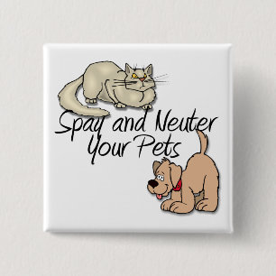 Spay and Neuter Your Pets 15 Cm Square Badge