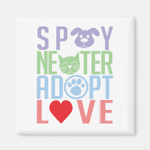 Spay Neuter Adopt Love 2 Magnet