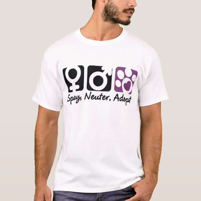 Spay, Neuter, Adopt T-Shirt (Front)