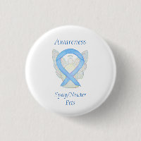 Spay/Neuter Pets Awareness Angel Ribbon Art Pin