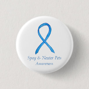 Spay/Neuter Pets Awareness Custom Ribbon Art Pin
