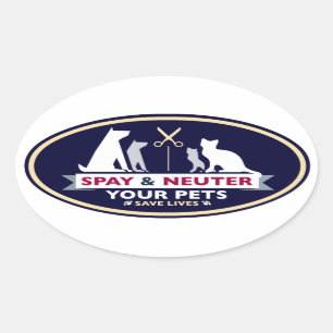 Spay & Neuter your Pets Oval Sticker