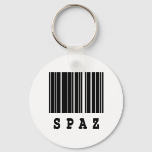 spaz barcode design key ring