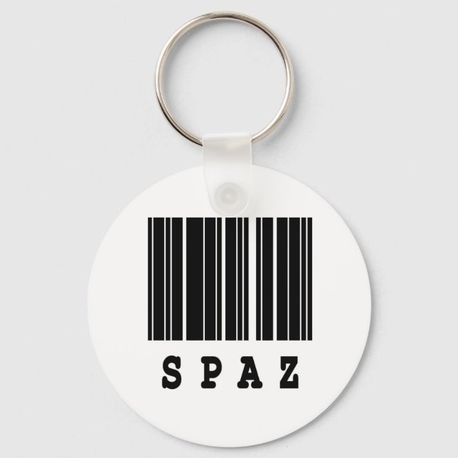 spaz barcode design key ring (Front)