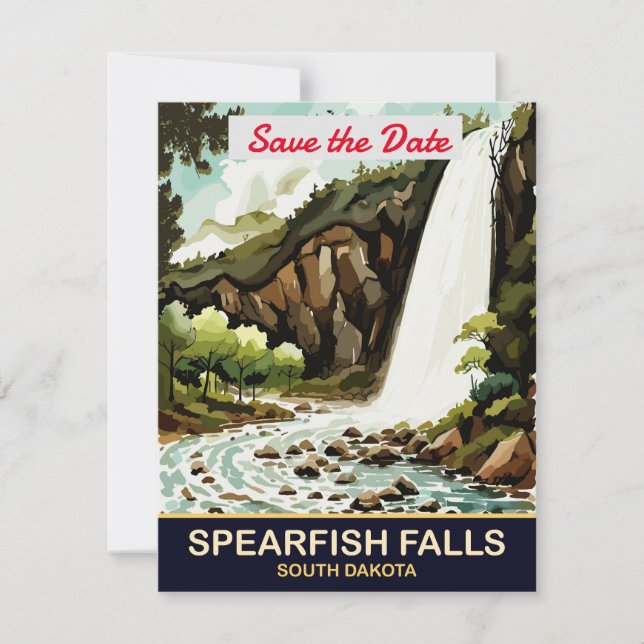 Speafish Falls, South Dakota,  Save The Date (Front)