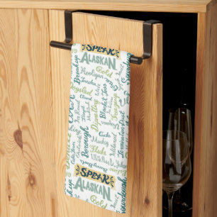 Speak Alaskan! White Kitchen Towel