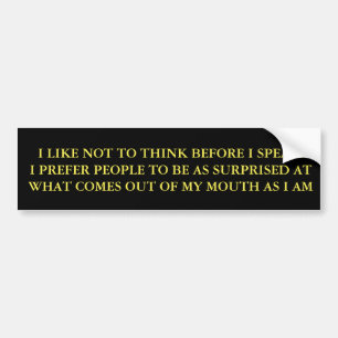 SPEAK BUMPER STICKER