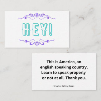 Speak English Calling Card