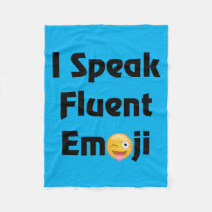 Speak Fluent Emoji Fleece Blanket