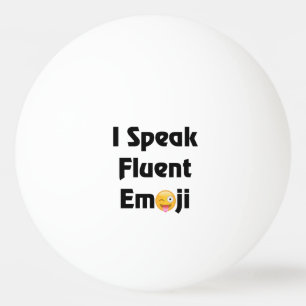 Speak Fluent Emoji Ping Pong Ball