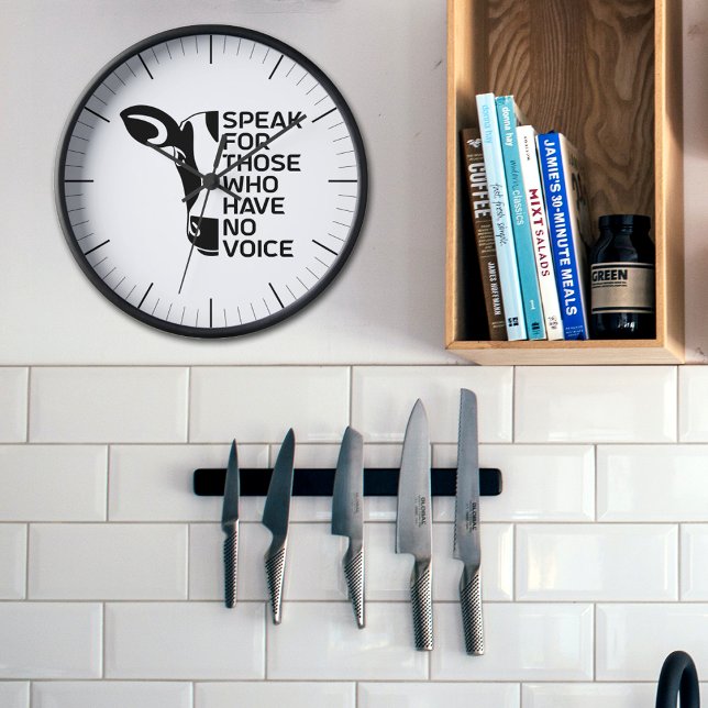 Speak for Those Who Have No Voice, Vegan Wall  Clock (Creator Uploaded)