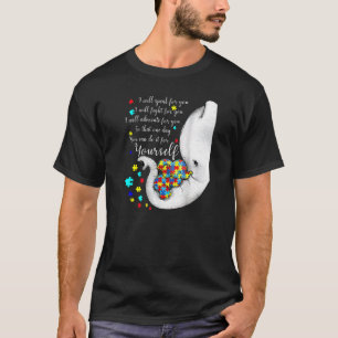 Speak For You Elephant Mum Autism Child Autism Awa T-Shirt