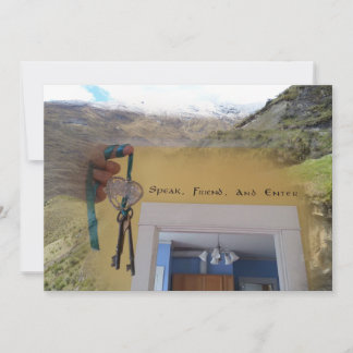 Speak, Friend and Enter Housewarming Party Invite