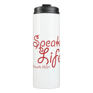 Speak Life Customise It add name or initials! Thermal Tumbler