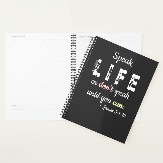 Speak Life or Don't Speak - Planner (Display)
