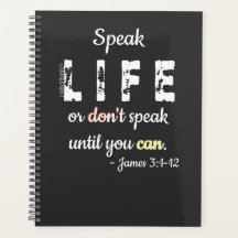 Speak Life or Don't Speak - Planner
