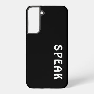 SPEAK  Logo Soft Black   Samsung Galaxy Case