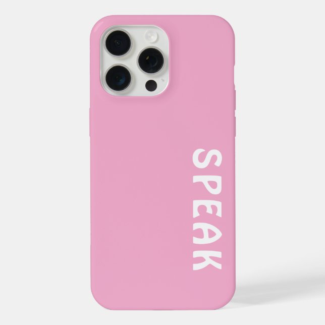 SPEAK  Logo Soft Pink  iPhone Case (Back)