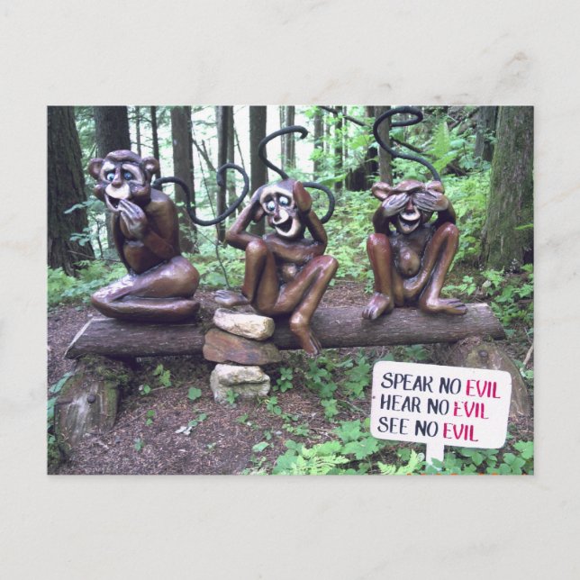 speak no evil hear no evil see no evil postcard (Front)
