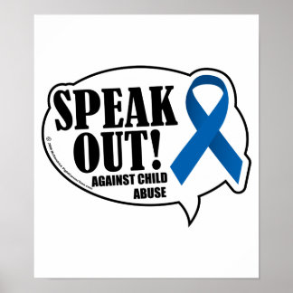 Speak Out Against Child Abuse Poster