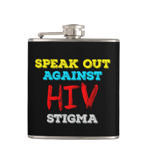 Speak Out Against HIV Stigma - AIDS Awareness Hip Flask