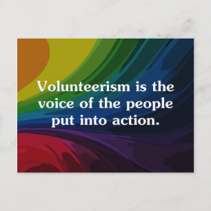 Speak out by volunteering (2) postcard
