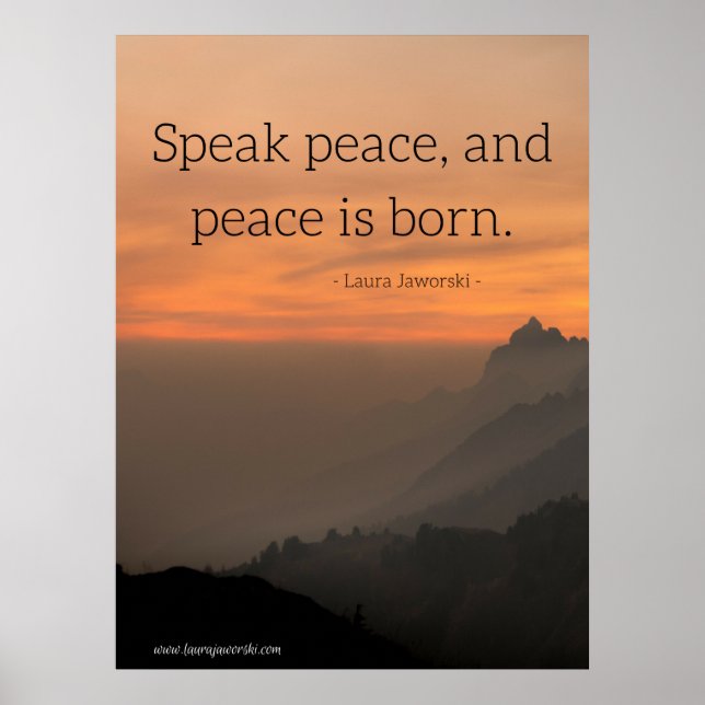 Speak Peace Poster (Front)
