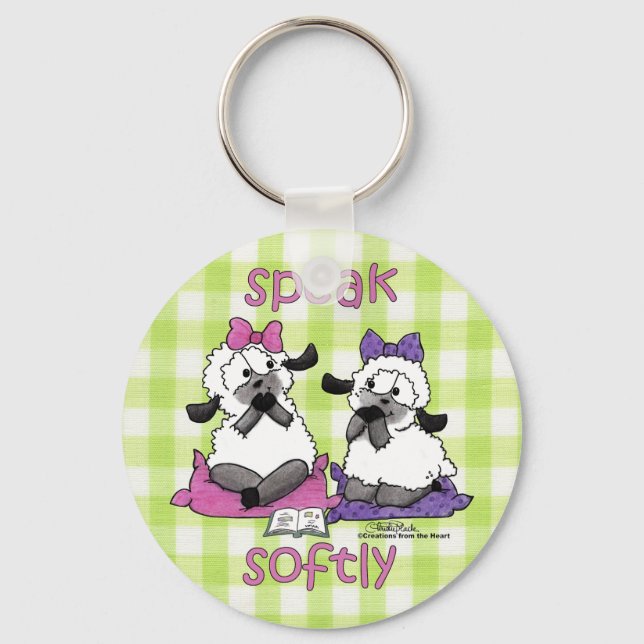 Speak Softly Lambs Key Ring (Front)