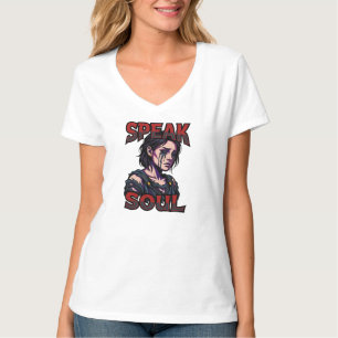 Speak Soul Melancholic Gothic Character Graphic T- T-Shirt