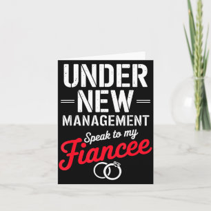 Speak To My Fiancé Fiancee Couple Wedding Newly En Card