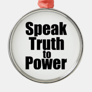 Speak Truth to Power Metal Tree Decoration