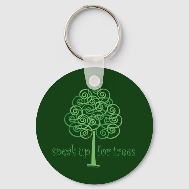 Speak Up for Trees - Tree Hugger Key Ring (Front)