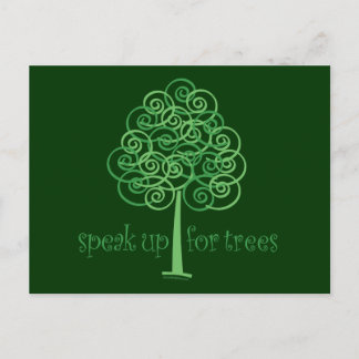 Speak Up for Trees - Tree Hugger Postcard