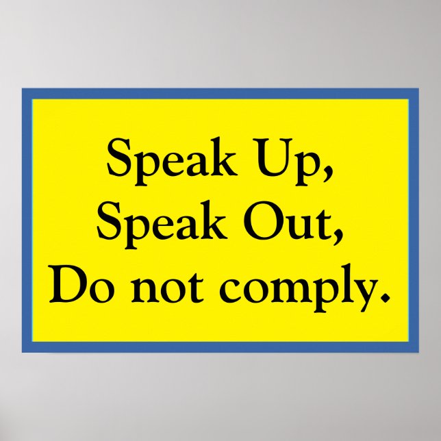 Speak Up Poster (Front)