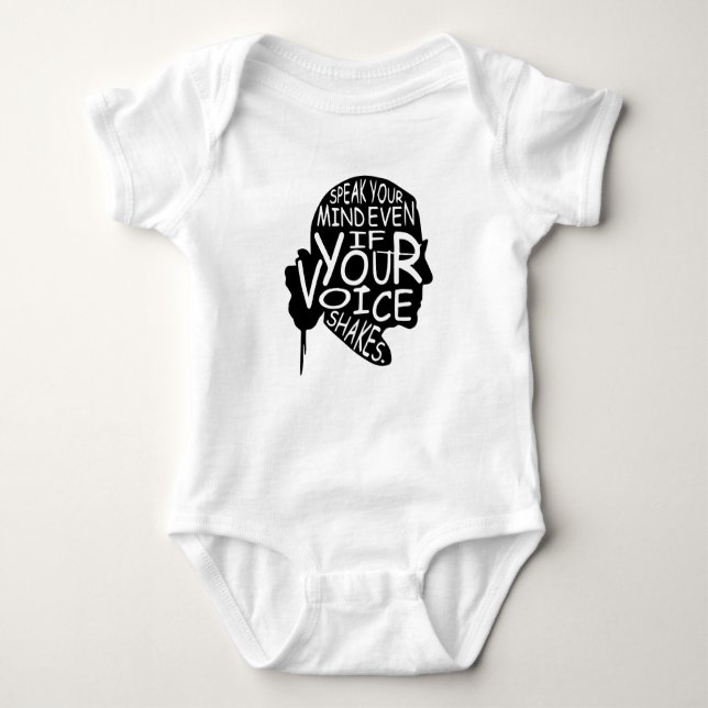 Speak Your Mind - Ruth Bader Ginsburg Baby Bodysuit (Front)