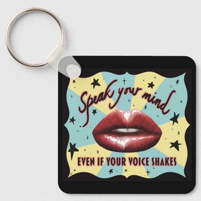 Speak Your Mind, Voting, Activist Key Ring (Front)