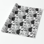 Speakeasy Roaring 20's Wedding Theme Retro Wrapping Paper<br><div class="desc">Vintage illustration of two lovers locked in a romantic gaze.</div>