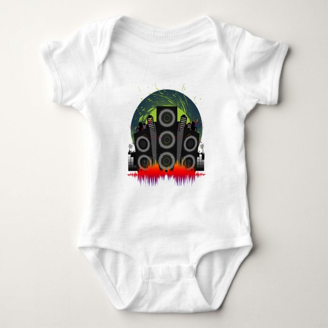 Speaker Blast Baby Bodysuit (Front)