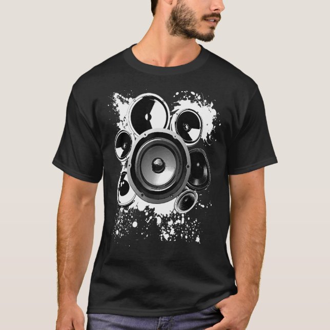 Speaker Building Electronics Sound Frequency Subwo T-Shirt (Front)