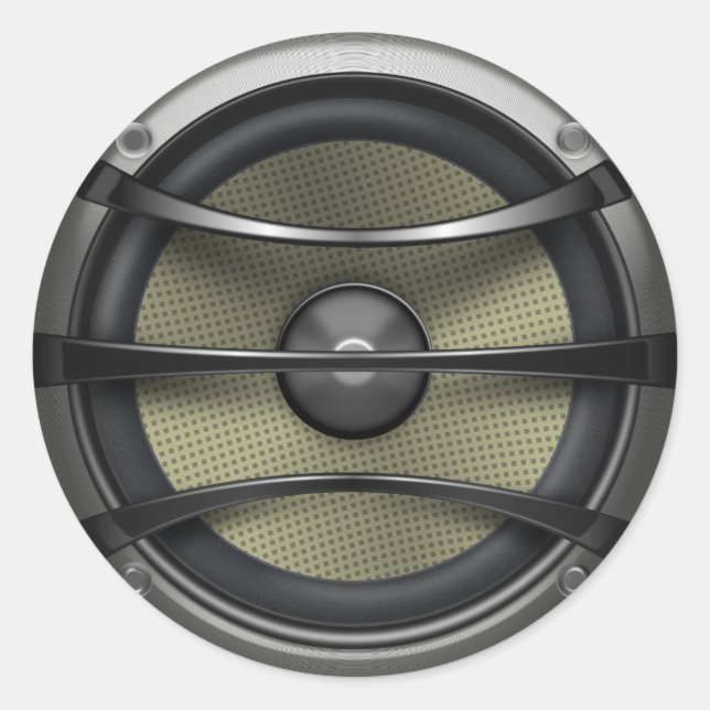 Speaker Classic Round Sticker (Front)