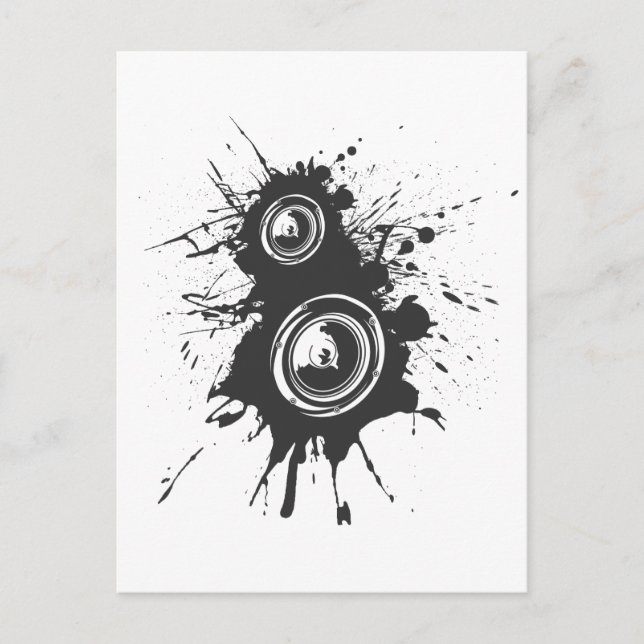 Speaker Graffiti - DJ Music Disc Jockey Audio Postcard (Front)