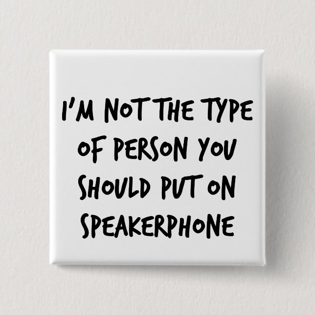 Speakerphone 15 Cm Square Badge (Front)