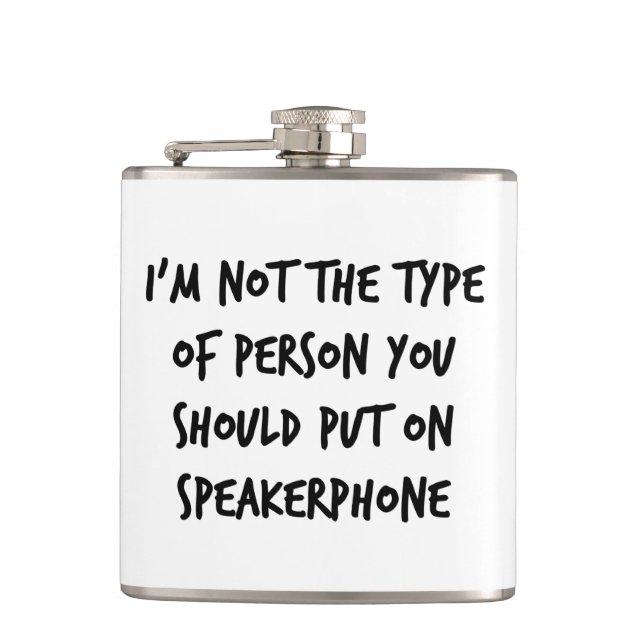 Speakerphone Hip Flask (Front)