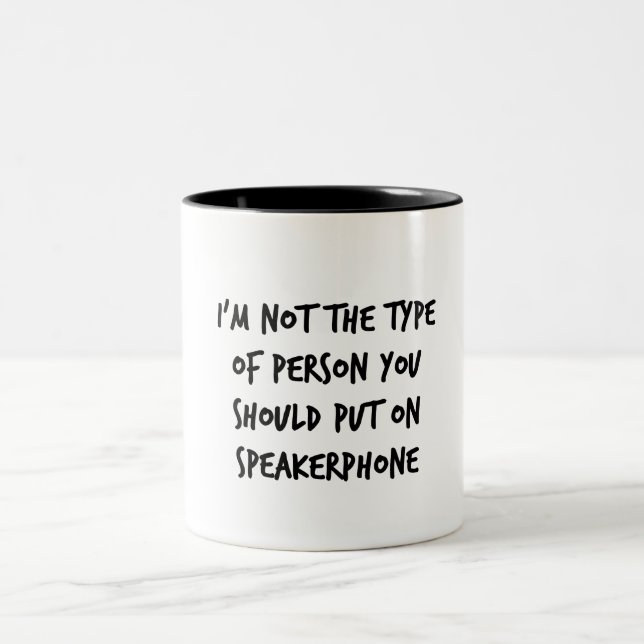Speakerphone Two-Tone Coffee Mug (Center)