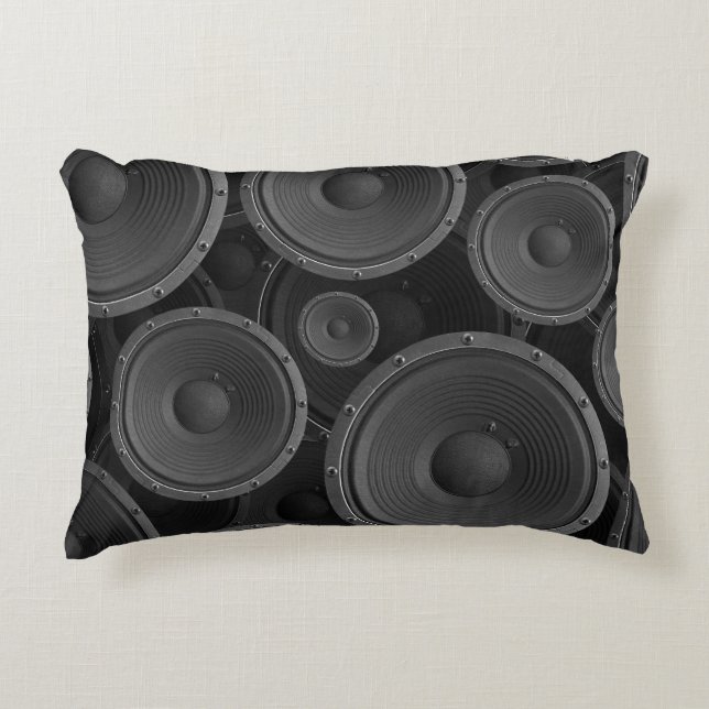 Speakers: Continuous Texture Seamless Pattern. Decorative Cushion (Front)
