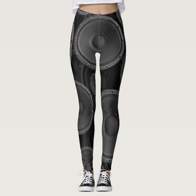 Speakers: Continuous Texture Seamless Pattern. Leggings (Front)
